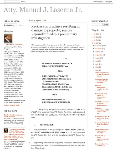 reckless imprudence resulting in damage to property penalty|G.R. No. 192914, January 28, 2016 .